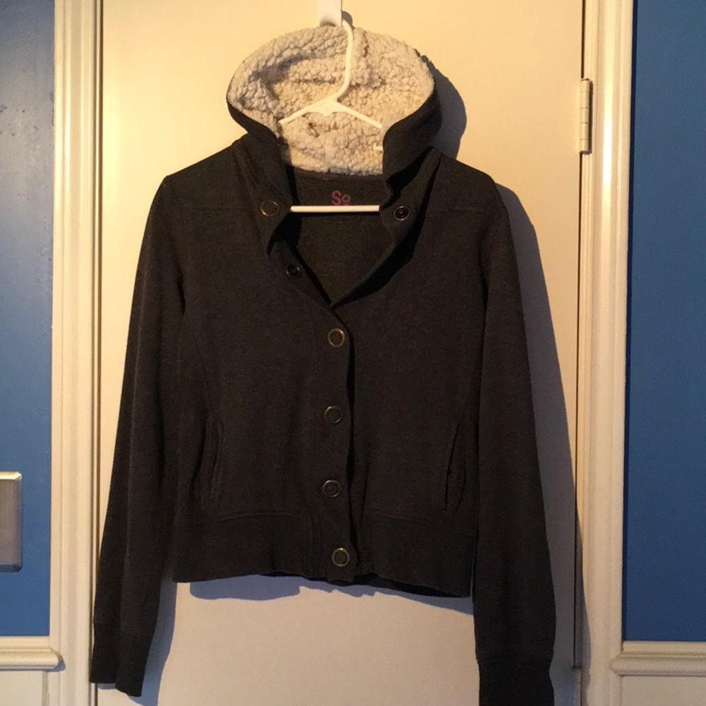 SO Hooded Jacket Size L but fits like a Juiors Small